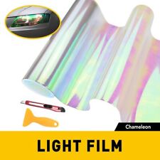 Fit For Headlight Taillamp Transparent Yellow Lens Vinyl Protection Film 12x72