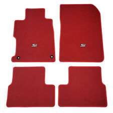 For 12-13 Honda Civic Coupe Red Floor Mats Carpets Nylon Front Rear 4pcs