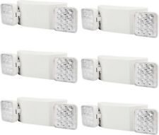 6 Pack Led Emergency Exit Light Adjustable 2 Head With Battery Back-up Ul 924
