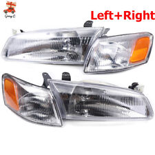 Left Right Headlights And Corner Headlamps Set For 1997 1998 1999 Toyota Camry
