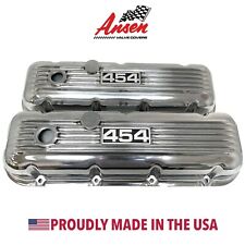 Big Block Chevy 454 Valve Covers - Polished Classic Finned-version 2- Ansen Usa