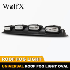 Universal Off-road Roof Top Mounted Fog Light Black Bezel Clear Lens Lamp Bar H3