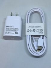 New Samsung Ep-ta800 Super Fast Wall Charger White Usb-c To Usb-c W Cable