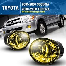 Yellow Pair Fog Lights For 2000-2006 Toyota Tundra 2001-2007 Toyota Sequoia