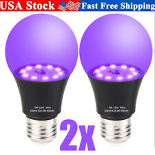 2pack 9w Led Ultraviolet Black Light Uv Bulb Glow In The Dark Ultra Violet Neon