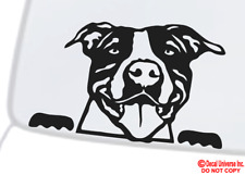 Pitbull Face Vinyl Decal Sticker Car Rear Window Wall Bumper Dog Terrier Puppy