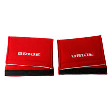 2pcs Jdm Bride Red Racing Bucket Seat Cover Protect Tuning Side Pad Cushion