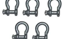 12 Us Type Galvanized Bow Shackle With Over Size Screw Pin For 5-pack