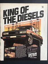 1982 Datsun King Cab Diesel Truck King Of Diesels Vtg Print Ad 10x12-12 Rsm