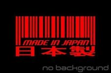 Made In Japan Sticker Vinyl Decal Barcode Car Window Bumper Jdm