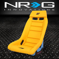 Nrg Prisma Yellow Vegan Leather Gt Oasis Blue Fixed Back Bucket Racing Seat