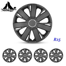 15 Snap On Wheel Cover Hub Caps Replacement Fit R15 Tire Acura Hyundai 4 Pack