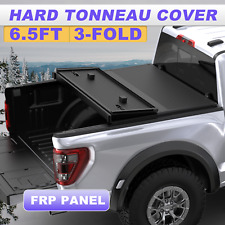 6.5ft 3-fold Fiberglass Hard Tonneau Cover Fits 2015-24 Ford F-150 Truck Bed New