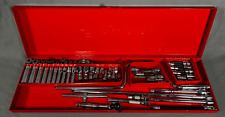 Snap-on 61 Pc Sae 14 Drive General Service Socketratchet Set In Red Metal Box