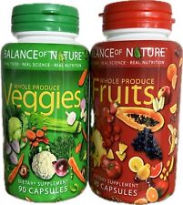 Balance Of Nature Fruits Veggies Whole Food Supplement 180 Cap New