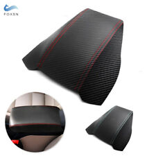 For Skoda Octavia 07-14 Carbon Texture Leather Center Console Armrest Cover Box