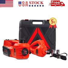 Electric Hydraulic Car Jack 5ton 12v Floor Jack With Impact Wrench Tire Tool Kit