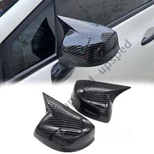 1pair Carbon Fiber Car Rearview Mirror Cap Cover Trim For Honda Civic 2012-2014