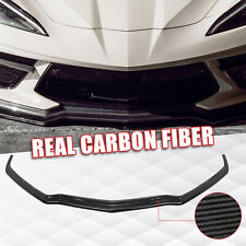 Real Carbon Fiber Front Bumper Lip Splitter Fit For 2020-up Corvette C8 Gm Z51