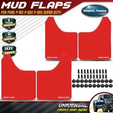 4pcs Frontrear Red Universal Splash Guards Mud Flaps For Ford F-150 Car Pickup