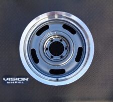New Vision 17x8 6x5.5 6x139.7 Gunmetal Machined Lip Rally Wheelrim