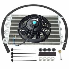 15-12 Radiator Transmission Oil Cooler W7 Cooling Fan Kit Universal Aluminum