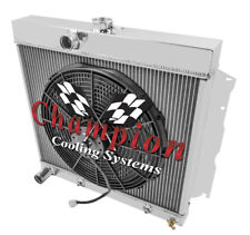 3 Row Ar Champion Radiator 22 Core 16 Fan For 1963 - 1967 Plymouth Belvedere