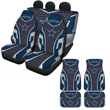 Dallas Cowboys Car Seat Covers Front Rear 5 Seater Protector 4pcs Car Floor Mats