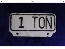 Vintage 1 Ton Truck Plate Topper Accessory Chevy Ford Gmc Dodge Studebaker Ram