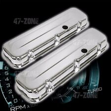 Steel For 1965-1995 Chevy Big Block 396 427 454 502 Short Valve Covers - Chrome
