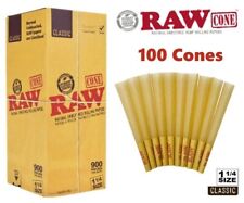 Authentic Raw Classic 1 14 Size Pre-rolled Cone 100 Pack Fast Shipping
