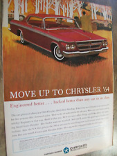 1964 64 Chrysler 300 2-dr Hardtop Mid-size Magazine Car Ad -move Up...