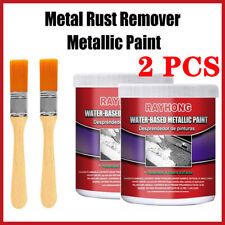 2pcs Rayhong Car Rust-free Primer Water Based Metal Rust Remover Metallic Paint
