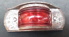 Vintage Yankee 75 Red Half-round Clearance Side Marker Light Mount Glass Lens