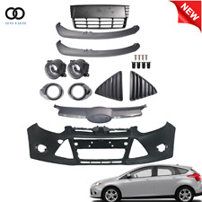 Complete Front Bumper Cover Grill Fog Lights Assembly For Ford Focus 2012-2014