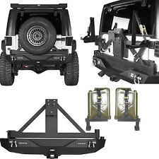 Rear Bumper Wtire Carrier Jerry Can Mount Oil Drum For 07-18 Jeep Wrangler Jk
