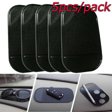 5pcs Anti-slip Car Sticky Mat Non-slip Pad Automobile Gps Phone Holder Black