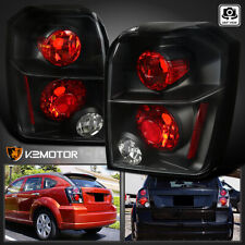 Black Fits 2007-2012 Dodge Caliber Rt Se Sxt Srt4 Tail Lights Brake Lamps Pair