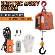 3 In 1 Electric Hoist Winch Portable Crane 1100lbs Wiredwireless Remote Control