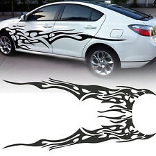 83 X 19 Car Body Flame Decal Vinyl Graphics Side Stickers Decor Waterproof