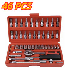 46pcs 14 Ratchet Wrench Combination Socket Tool Set Kit Auto Car Repair Tool
