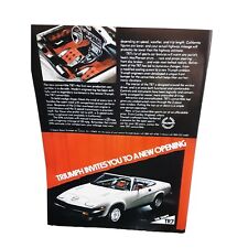 Triumph Tr7 Car White Convertible 1979 Magazine Print Ad