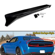 Fits For 08-22 Dodge Challenger Hellcat Redeye Rear Spoiler W Camera Hole Black