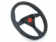 Momo Montecarlo Alcantara Steering Wheel 350mm Blackred Stitching Mcl35al3b