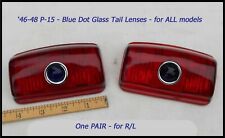 Vintage Nos 1946-1948 Plymouth Blue Dot Tail Lens Pair Convertible Coupe 1947
