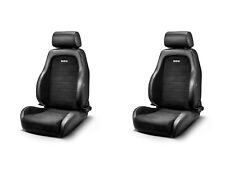 Pair Sparco Gt Reclinable Racing Seat - Synthetic Leather Wmicrosuede Insert