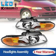 Headlights For 1996-2000 Dodge Caravan Chrysler Town Country Voyager 96-00