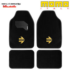 Momo Cm015by - Universal Car Floor Mat Yellow Stitch Arrow Design Logo Set Of 4