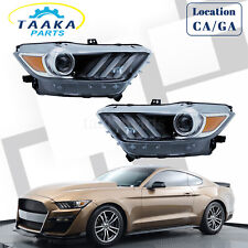 For 2015 2016 2017 Ford Mustang Headlights Set Hidxenon Wled Drl Pair Lhrh