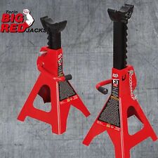 Big Red 3 Ton Double Locking High Lift Steel Jack Stands1 Pair Car Repair